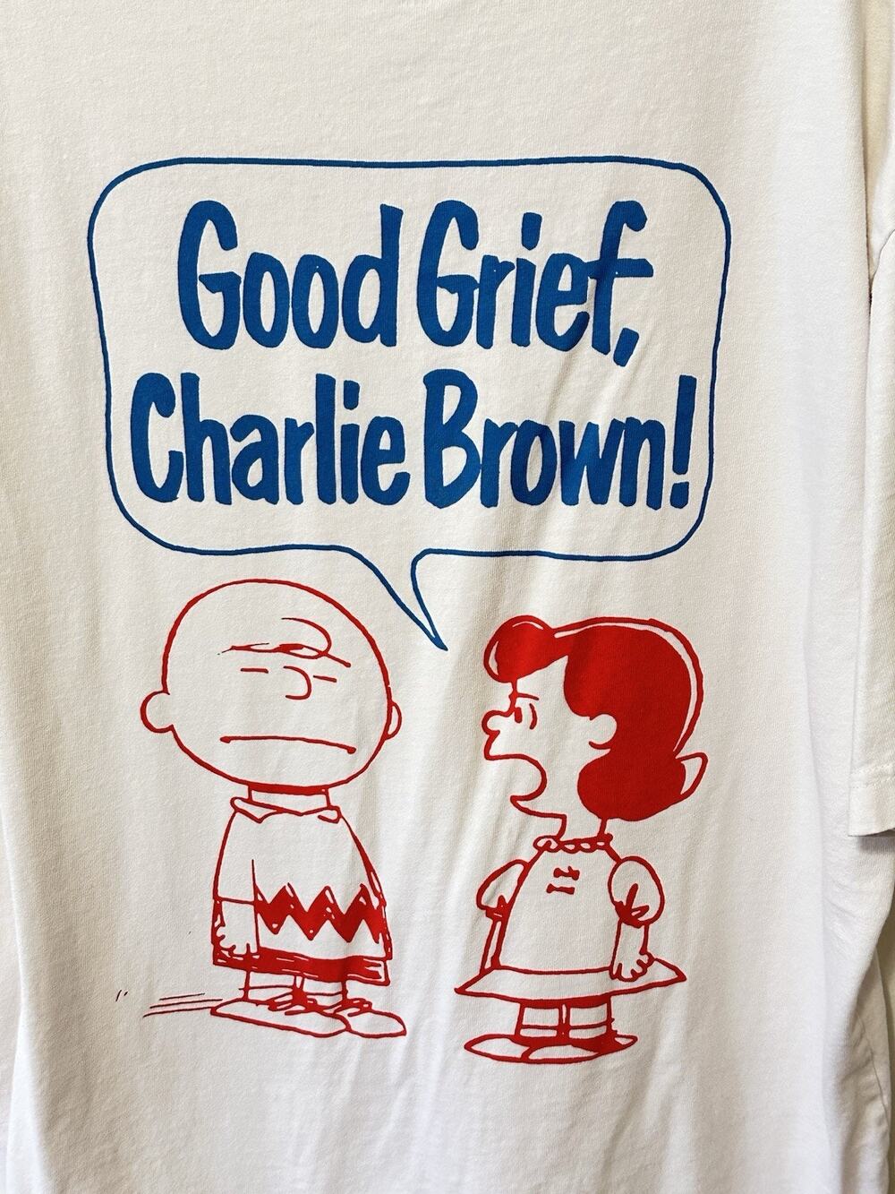 Uniqlo UT Peanuts Good Grief, Charlie Brown T-Shirt White Mens Small
